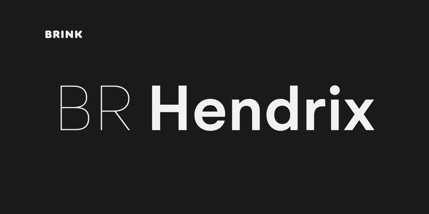 Пример шрифта BR Hendrix